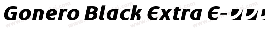 Gonero Black Extra E字体转换